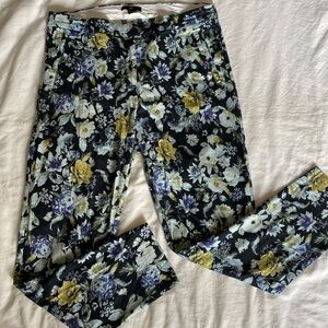 H&M Floral Trousers Sz 10